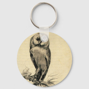 Barn Owl Viewed from the Front by Vincent van Gogh Key Ring