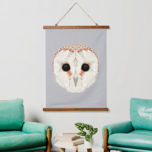 Barn Owl Wood Topped Tapestry