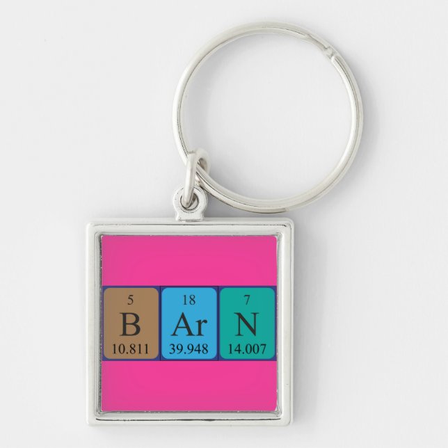 Barn periodic table name keyring (Front)