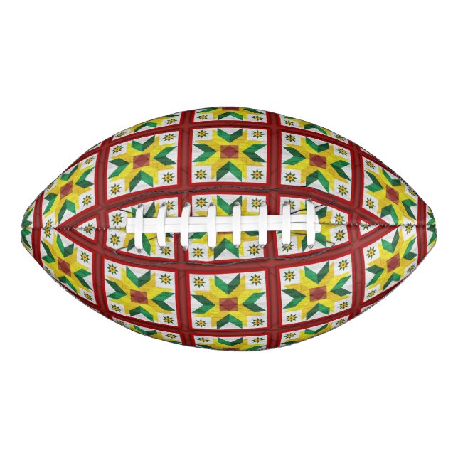 Barn Quilt Star 8 Pattern American Football (Front)