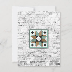Barn Quilt Star 9 Thank You Card