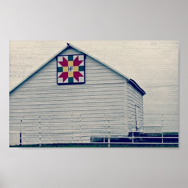 Barn Quilt With Letters Poster (Front)
