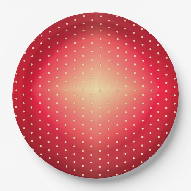 Barn Red and Burgundy Paper Plate (Front)