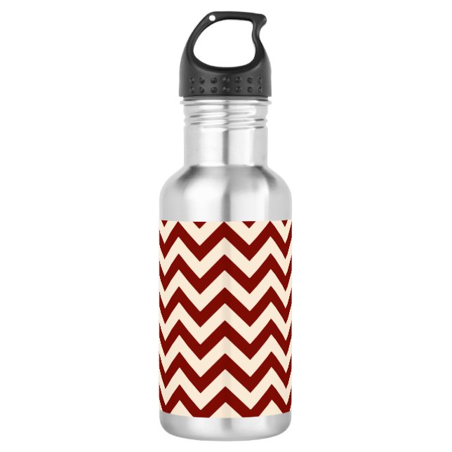 Barn Red Chevron 532 Ml Water Bottle (Front)