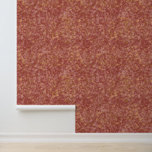 Barn Red Gold Texture Granite Pattern Wallpaper