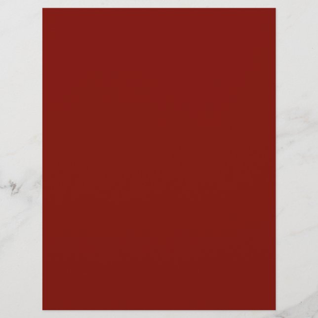 Barn Red (solid colour)  Custom Letterhead (Front)