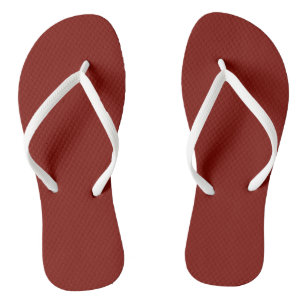 Barn Red (solid colour)  Flip Flops