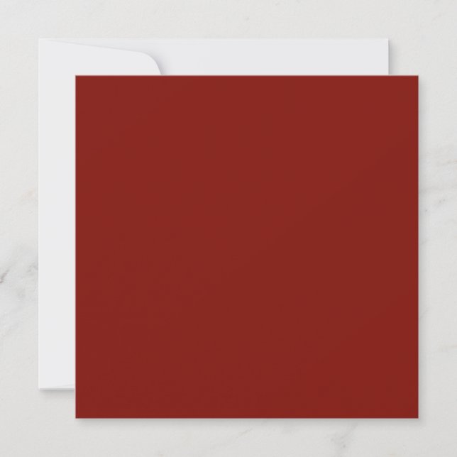 Barn Red (solid colour)  Invitation (Front)