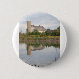 Barn Reeflected in the Water 6 Cm Round Badge