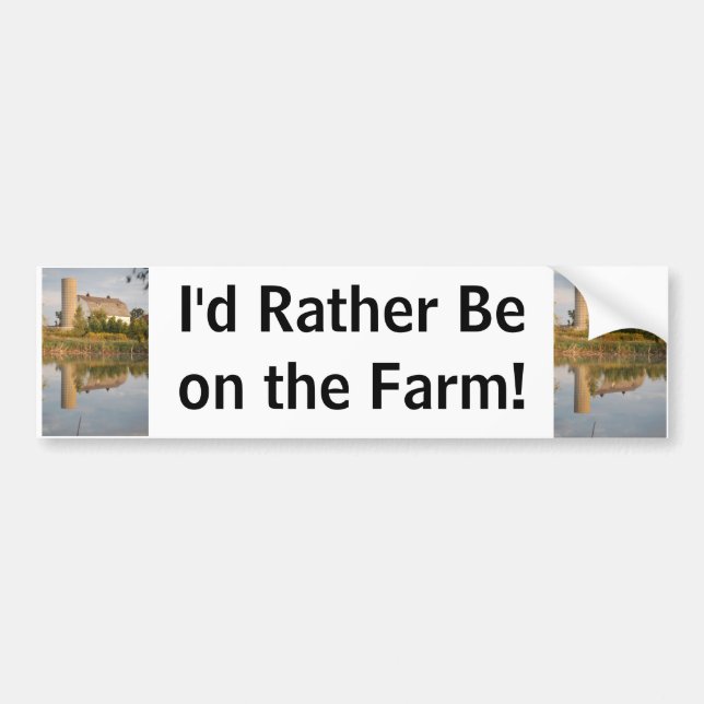 Barn Relected in the Water Bumper Sticker (Front)