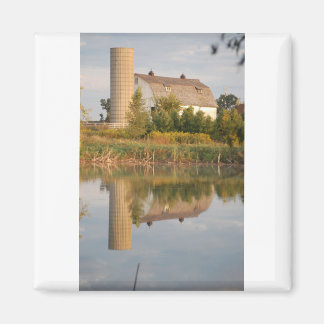 Barn Relected in the Water Magnet