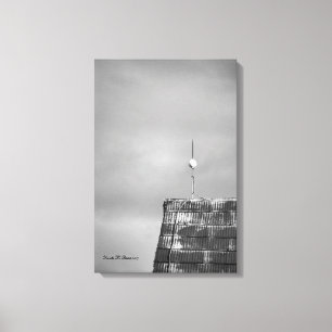 Barn Roof with Storm in Background Canvas Print