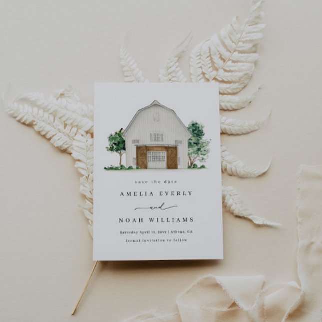 Barn Save The Date, Rustic Farmhouse Save The Date Invitation (Creator Uploaded)