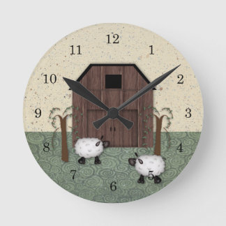 Barn Sheep Wall Clock