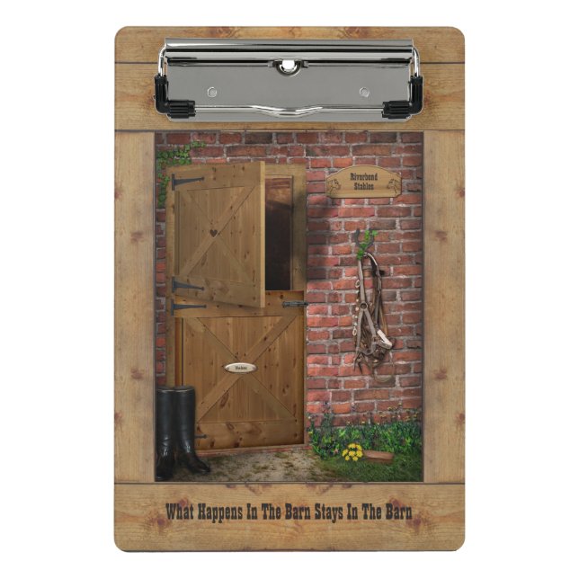 Barn / Stable Clipboard (customisable)  (Front)