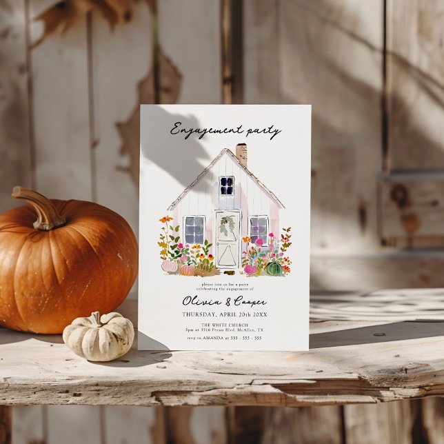 Barn Style Rustic Farmhouse Engagement Party Invitation (Creator Uploaded)