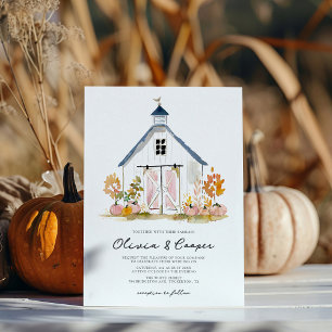 Barn Style Rustic Farmhouse Wedding Invitation