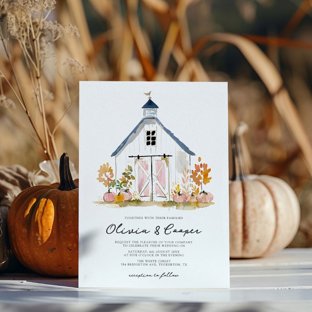 Barn Style Rustic Farmhouse Wedding Invitation (Creator Uploaded)
