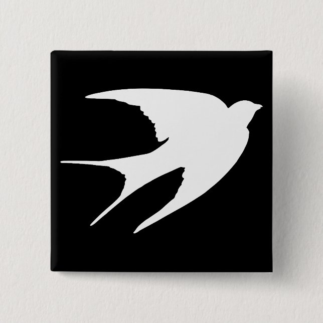 Barn Swallow 15 Cm Square Badge (Front)