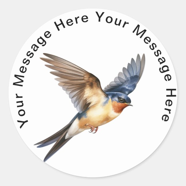 Barn Swallow Classic Round Sticker (Front)