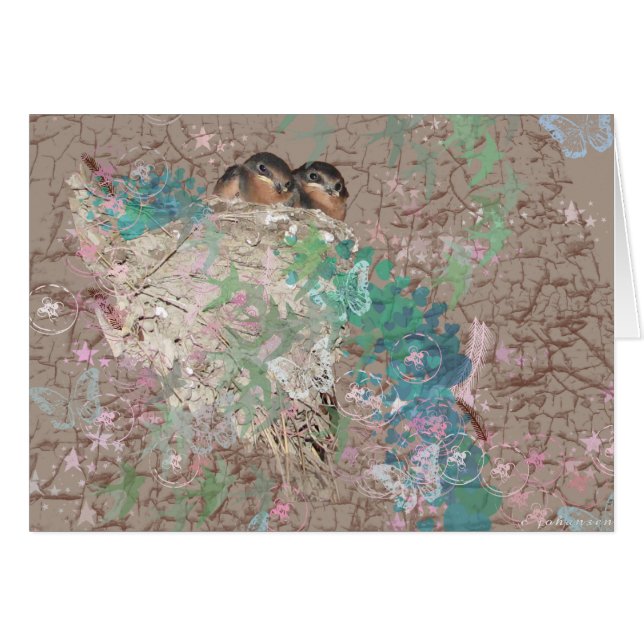 Barn Swallow Fantasy - Birds in a nest (Front Horizontal)