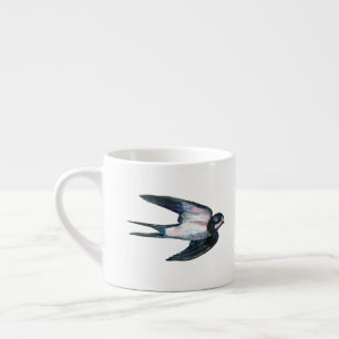 Barn Swallow Flying Illustration Espresso Cup