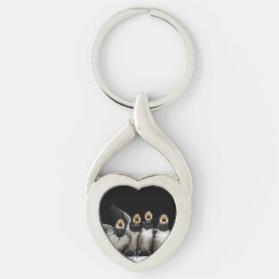 Barn Swallow Singing Key Ring