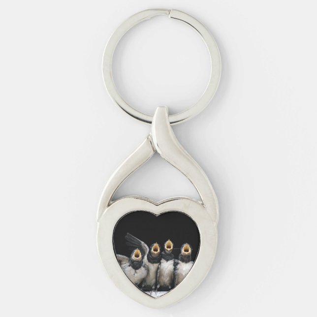 Barn Swallow Singing Key Ring (Front)