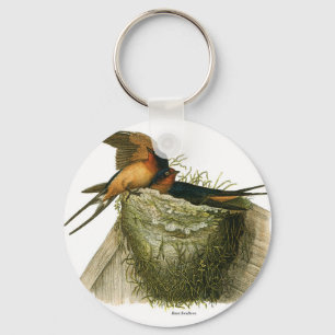 Barn Swallows Key Ring