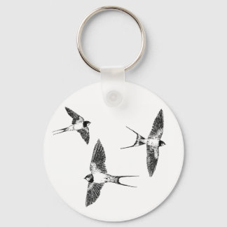 Barn swallows key ring