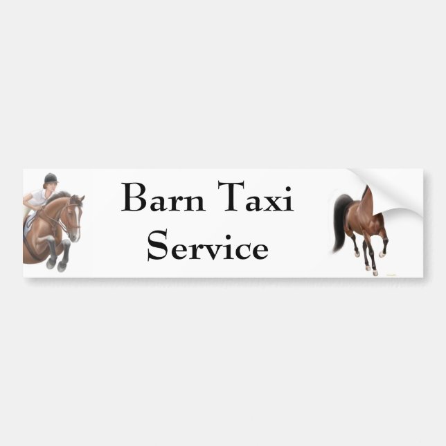 Barn Taxi Service Bumper Sticker (Front)