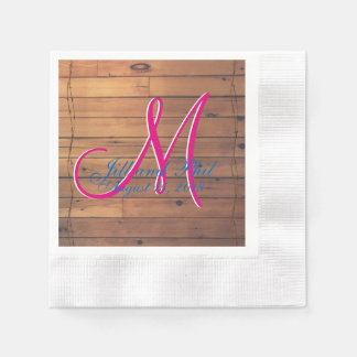 Barn Wall 3d Monogram Napkin