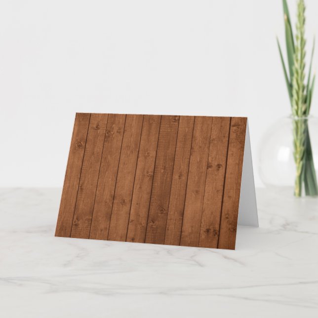 Barn Wall, Wood, Wooden Boards, Planks, Rustic Card (Front)