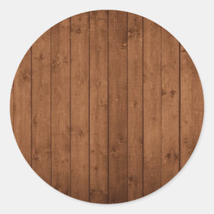 Barn Wall, Wood, Wooden Boards, Planks, Rustic Classic Round Sticker