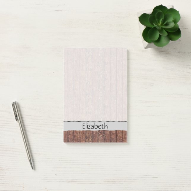 Barn Wall, Wood, Wooden Boards, Your Name Post-it Notes (Office)
