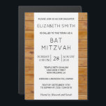 Barn Wall, Wooden Boards, Rustic Bat Mitzvah Magnetic Invitation<br><div class="desc">Invite friends and family in style and set the tone for your special day with this charming invitation. Design features wooden boards in brown colour.</div>