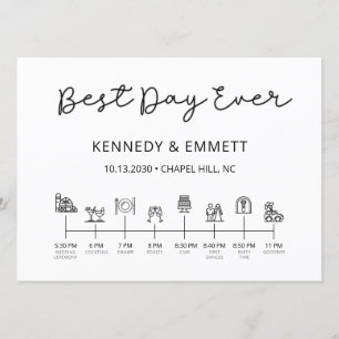 Barn Wedding Day Timeline Program Programme