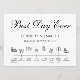 Barn Wedding Day Timeline Program Programme