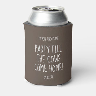 Barn Wedding Engagement Anniversary Can Cooler
