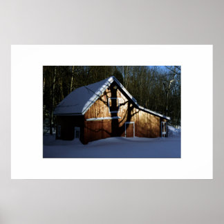 barn with shadow poster