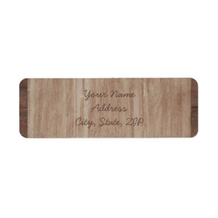Barn Wood and Birch Country Wedding Labels