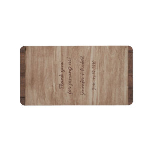 Barn Wood and Birch Country Wedding Lip Balm Label