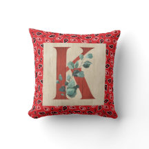Barn Wood & Bandanna Letter K 