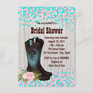 Barn Wood Country Bridal Shower Invitation