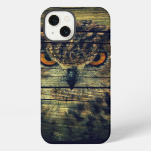 Barn Wood Gothic wild bird Spooky hoot owl iPhone 13 Case