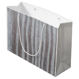 Barn Wood Grey Grey Large Gift Bag