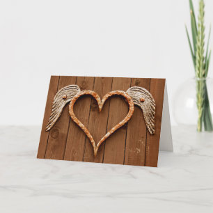 Barn Wood Heart Valentine's Day Holiday Card