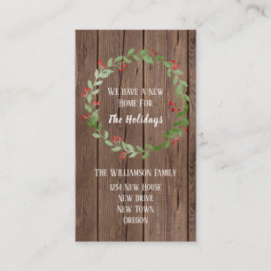 Barn Wood New Home Holiday   Moving Announcement 