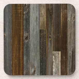 Barn wood Rustic Brown and Grey Coaster