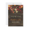 Barn Wood Rustic Fall Leaves Wedding Thank You